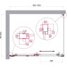 Душевой уголок BELBAGNO LUCE-AH-1-110/80-C-Cr