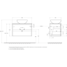 Тумба Bianco Opaco 80 см BELBAGNO KRAFT KRAFT80BO-KEPBO-1077-SET