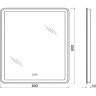 Зеркало 80x80 см BELBAGNO MARINO SPC-MAR-800-800-LED-TCH-WARM